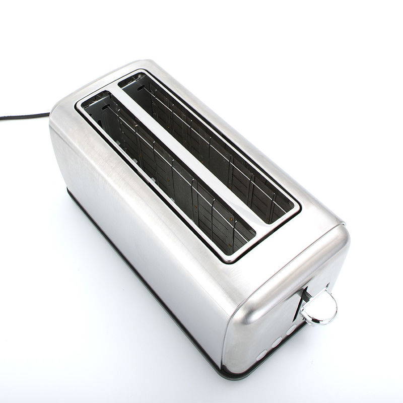 Tiempo 6 que fija la tostadora de acero de acero inoxidable dos de la rebanada de la tostadora 1400W 120V de la tostadora larga del pan