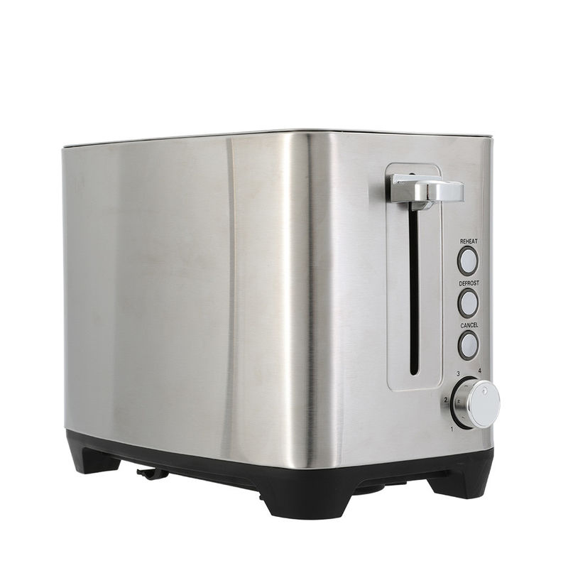 Aplicaciones de cocina pequeñas tostadora de pan de acero inoxidable de 2 rodajas máquina tostadora de pan eléctrica