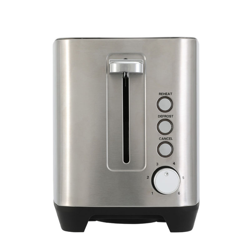 Aplicaciones de cocina pequeñas tostadora de pan de acero inoxidable de 2 rodajas máquina tostadora de pan eléctrica