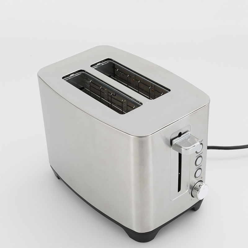 Aplicaciones de cocina pequeñas tostadora de pan de acero inoxidable de 2 rodajas máquina tostadora de pan eléctrica