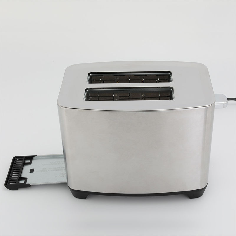 Aplicaciones de cocina pequeñas tostadora de pan de acero inoxidable de 2 rodajas máquina tostadora de pan eléctrica