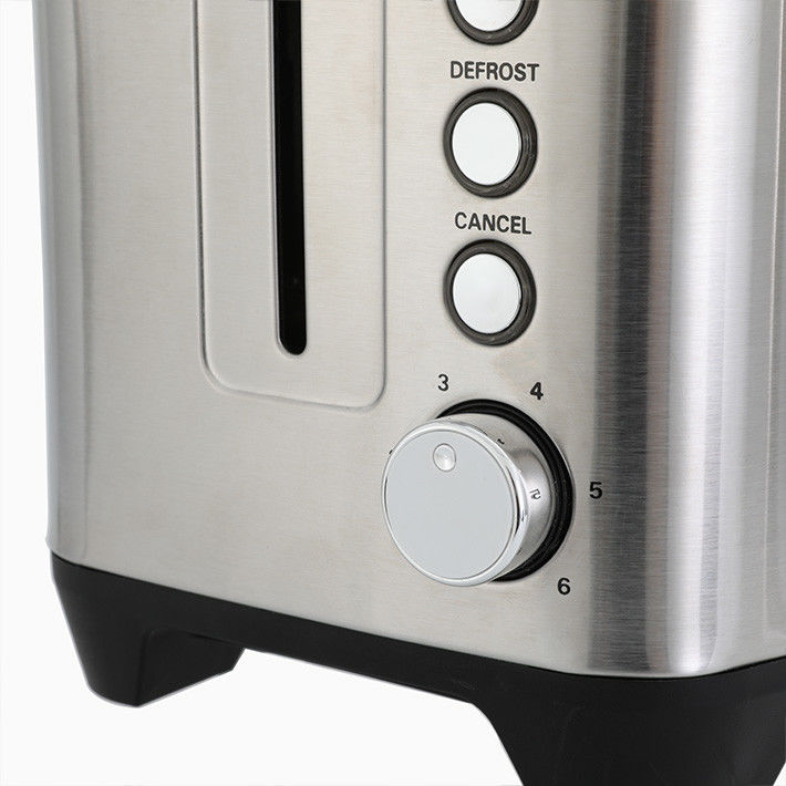 Aplicaciones de cocina pequeñas tostadora de pan de acero inoxidable de 2 rodajas máquina tostadora de pan eléctrica