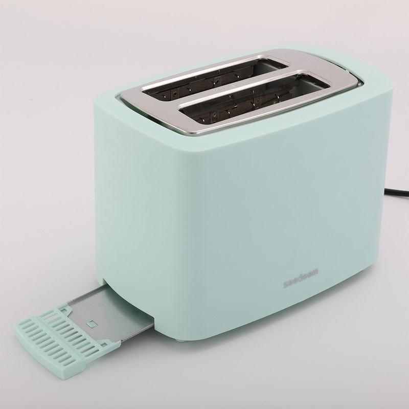 Tostadora de acero de 220V ~ 240V estilo retro Estética 2 rebanadas Tostadora Pastel Verde para electrodomésticos tostadora precio bueno