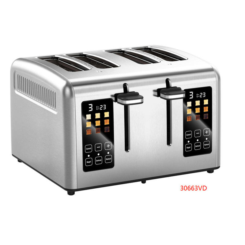 Pantalla táctil de color Pantalla de cocina tostadora de acero inoxidable 1750W