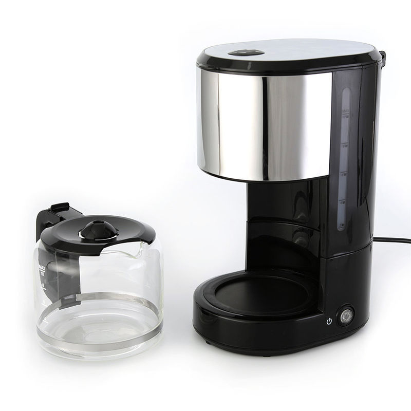 Decoración de cafetera de goteo eléctrico de acero inoxidable para 10 tazas