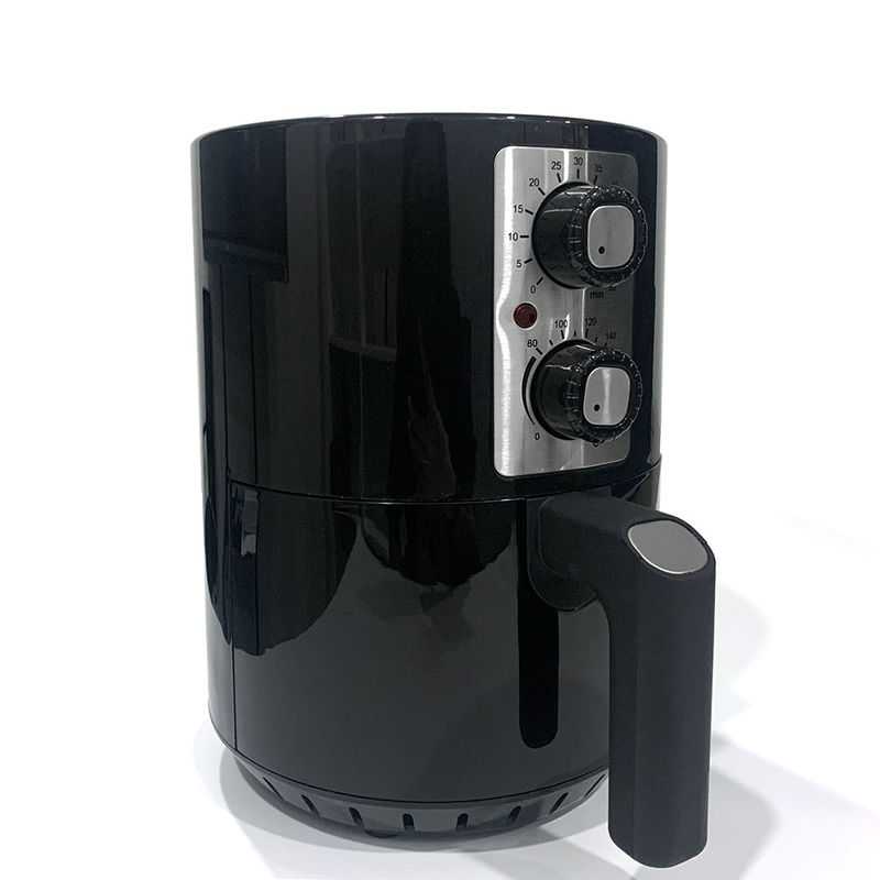 Freidora de aire eléctrica de 2 litros con 2 perillas de control manual Freidora de cocina casera sin aceite para el hogar de 2 cuartos de galón