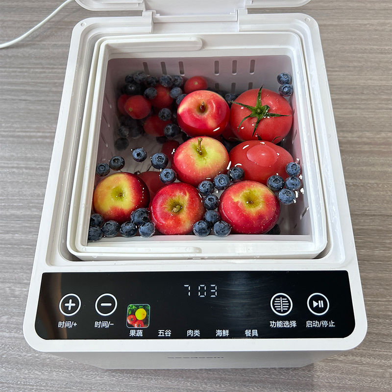 Máquina industrial de la comida de la limpieza de la burbuja del limpiador de las verduras de frutas del tacto de TFT para el residuo del pesticida