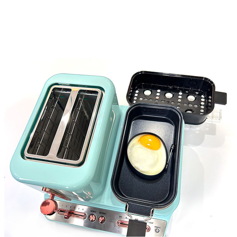Nuevo producto máquina de desayuno tostadora de frita de la sartén caldera 3 en 1 máquina de desayuno