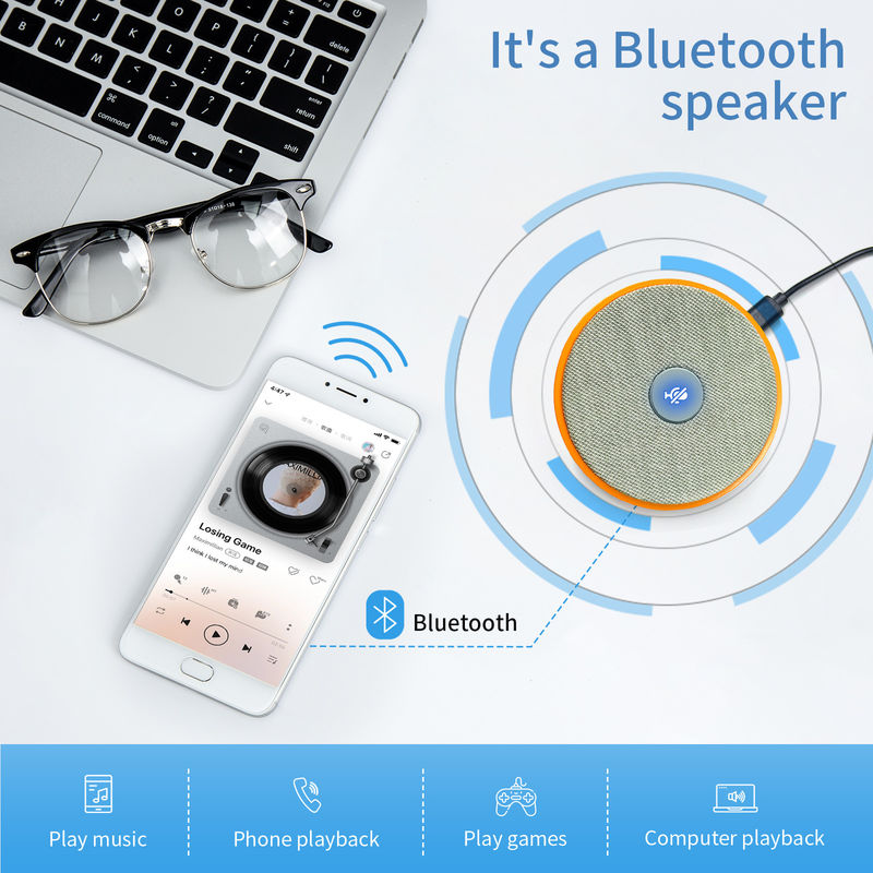Altavoz de conferencia de 190 MHz y micrófono Bluetooth con micrófonos de reducción de ruido AI buen altavoz de selección de voz