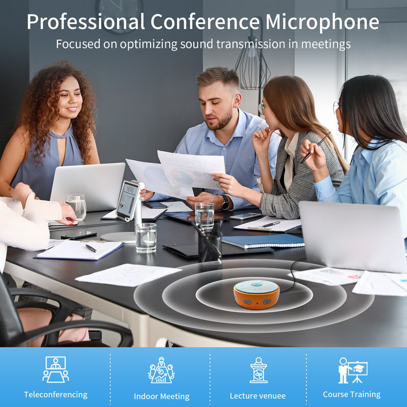 Altavoz de conferencia de 190 MHz y micrófono Bluetooth con micrófonos de reducción de ruido AI buen altavoz de selección de voz