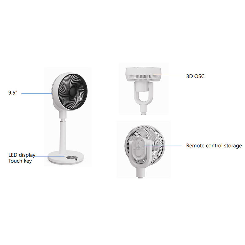 3 Ajustes de velocidad ventilador de circulación de aire de pedestal 120V Columna de pie Ventilador de circulación